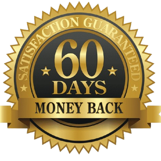 VisiFlora 60-day money-back guarantee badge from the official product page